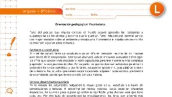 Vocabulario Vocabulario