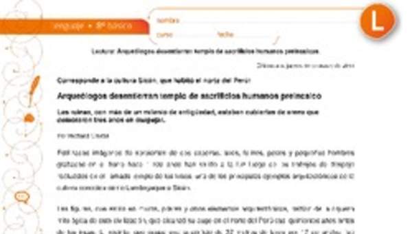 Arqueólogos desentierran templo de sacrificios humanos preincaico Arqueólogos desentierran templo de sacrificios humanos preincaico