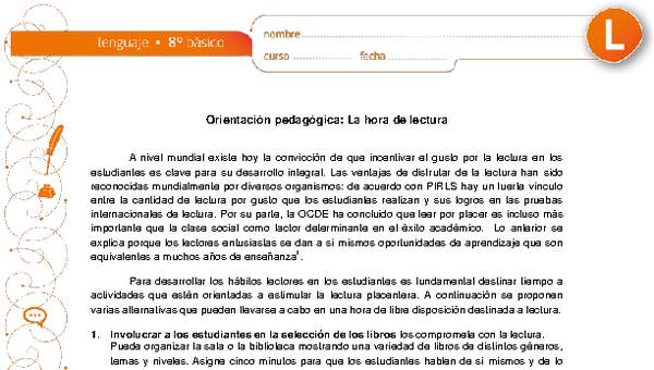 La hora de lectura La hora de lectura