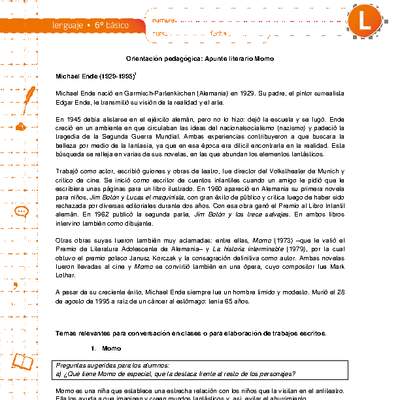 Apunte literario Momo Apunte literario Momo