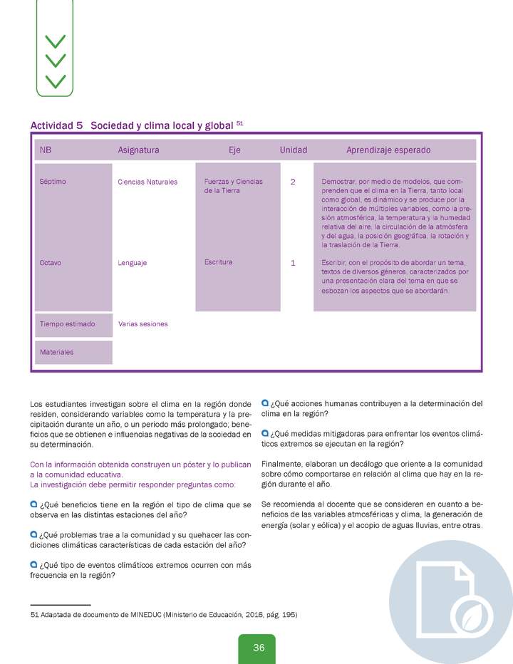 Actividad 5 guía educativa agua 7° y 8° Básico Actividad 5 guía educativa agua 7° y 8° Básico