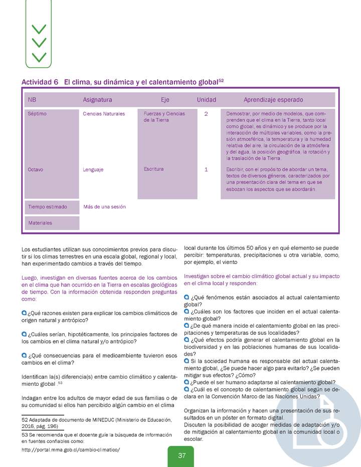 Actividad 6 guía educativa agua 7° y 8° Básico Actividad 6 guía educativa agua 7° y 8° Básico