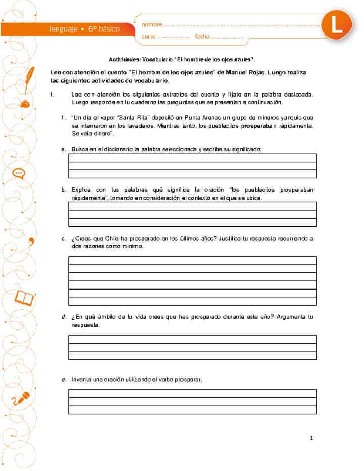 Vocabulario el hombre de los ojos azules Vocabulario el hombre de los ojos azules
