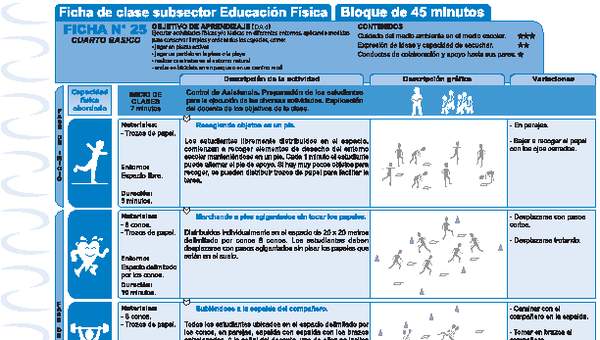 Ejercicio en entorno natural Ficha N° 25 Ejercicio en entorno natural Ficha N° 25