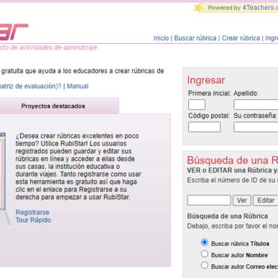 Página Web Rubistar Página Web Rubistar