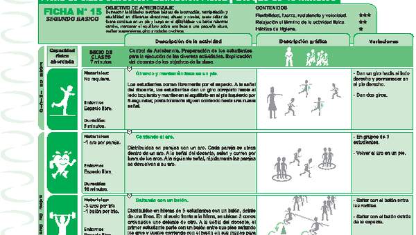 Habilidades Motrices Ficha N° 15 Habilidades Motrices Ficha N° 15