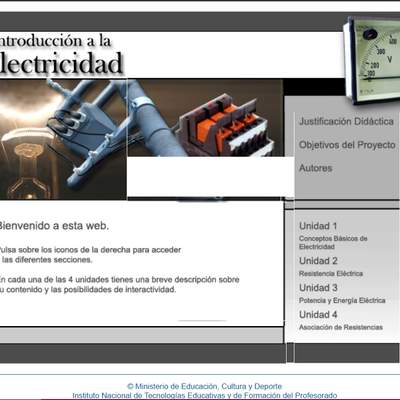 Instituto Nacional de Tecnologías Educativas y Formación Profesional. Introducción a la Electricidad Instituto Nacional de Tecnologías Educativas y Formación Profesional. Introducción a la Electricidad