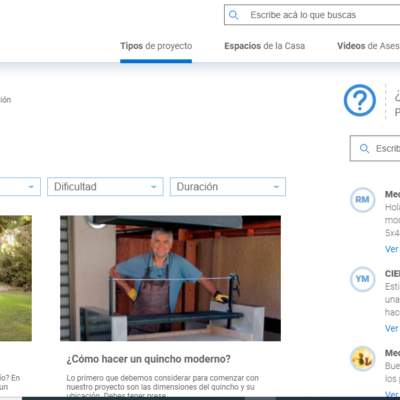 SODIMAC. Proyectos construcción (ejemplos en videos de técnicas) SODIMAC. Proyectos construcción (ejemplos en videos de técnicas)