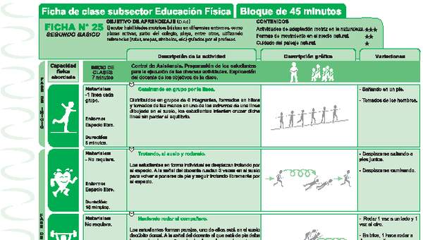 Ejercicio en entorno natural Ficha N° 25 Ejercicio en entorno natural Ficha N° 25