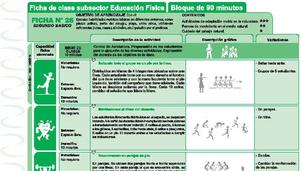 Ejercicio en entorno natural Ficha N° 26 Ejercicio en entorno natural Ficha N° 26