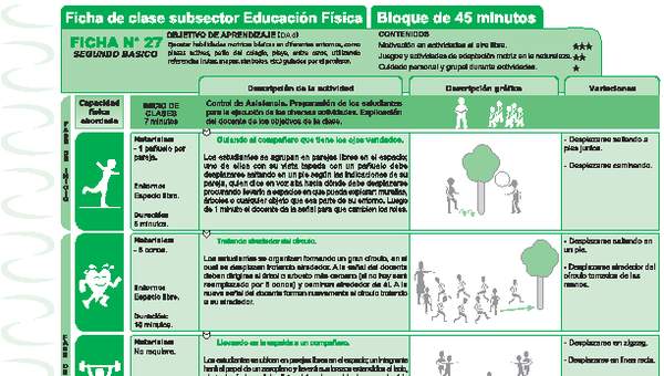 Ejercicio en entorno natural Ficha N° 27 Ejercicio en entorno natural Ficha N° 27