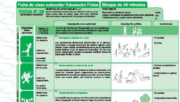 Ejercicio en entorno natural Ficha N° 29 Ejercicio en entorno natural Ficha N° 29