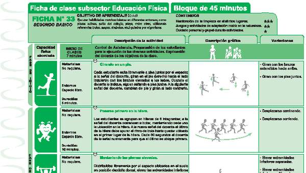 Ejercicio en entorno natural Ficha N° 33 Ejercicio en entorno natural Ficha N° 33