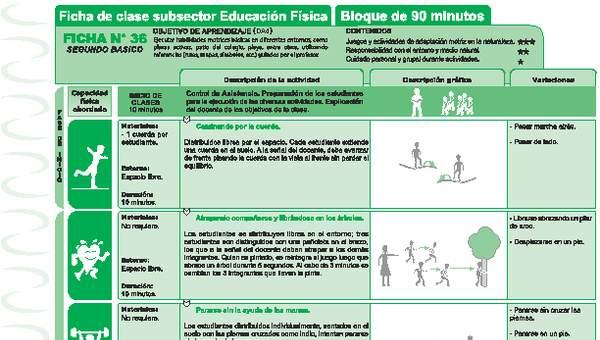 Ejercicio en entorno natural Ficha N° 36 Ejercicio en entorno natural Ficha N° 36