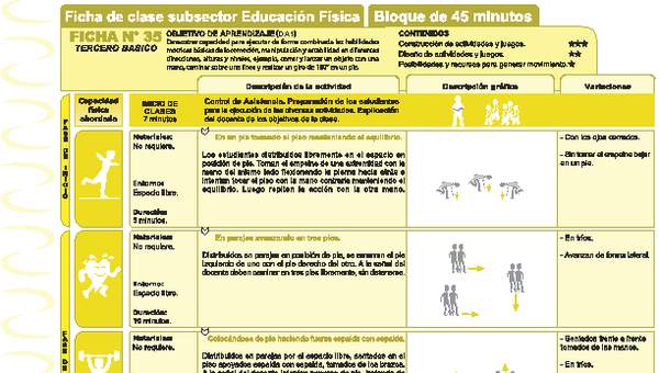 Habilidades Motrices Ficha N° 35 Habilidades Motrices Ficha N° 35