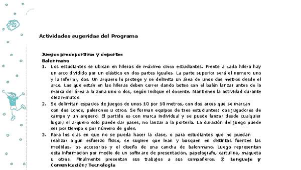 Actividades sugeridas Unidad 2 Actividades sugeridas Unidad 2