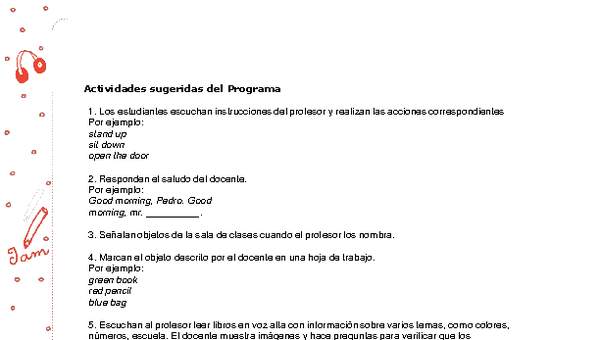 Actividades sugeridas Unidad 1 Actividades sugeridas Unidad 1