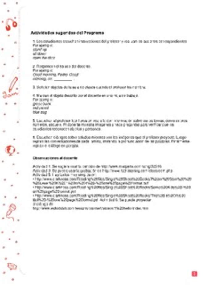 Actividades sugeridas Unidad 1 Actividades sugeridas Unidad 1