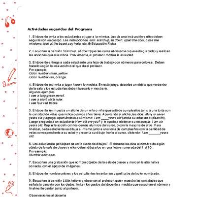 Actividades sugeridas Unidad 1 Actividades sugeridas Unidad 1
