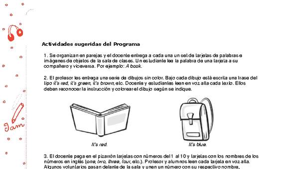 Actividades sugeridas Unidad 1 Actividades sugeridas Unidad 1