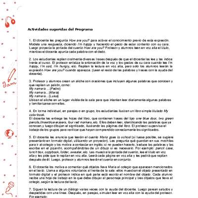 Actividades sugeridas Unidad 1 Actividades sugeridas Unidad 1