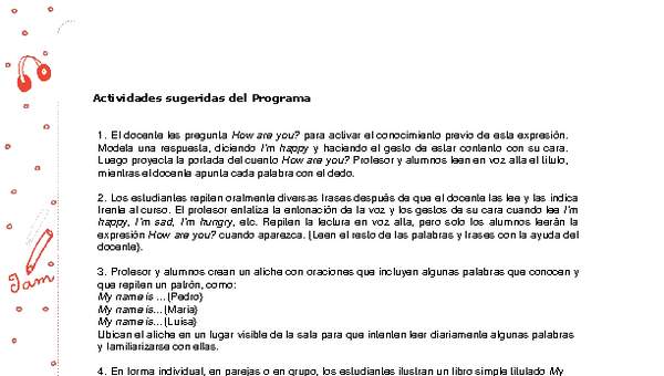 Actividades sugeridas Unidad 1 Actividades sugeridas Unidad 1