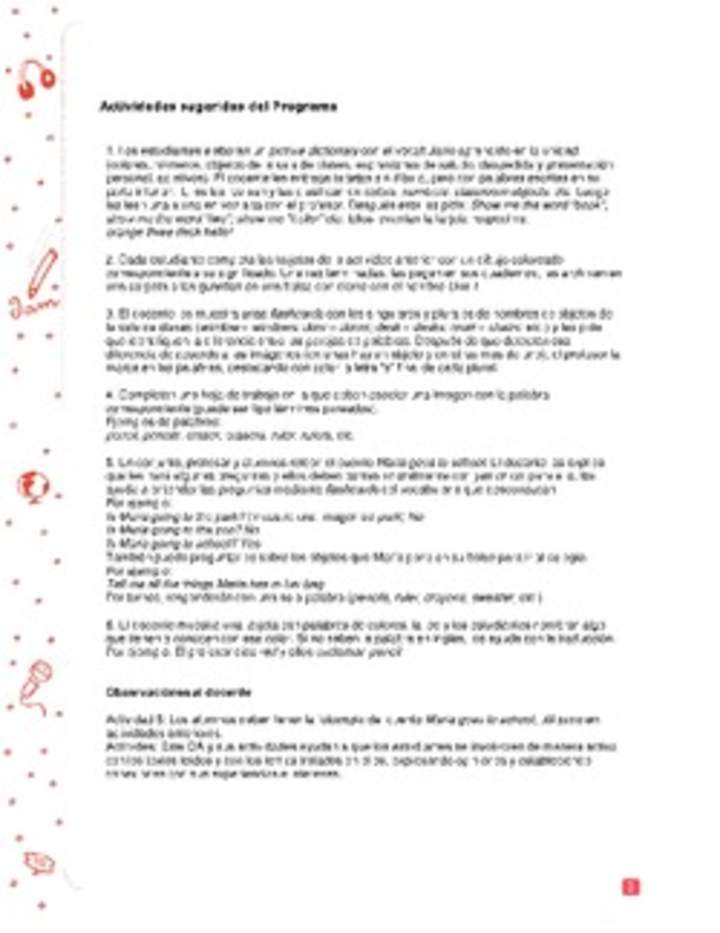 Actividades sugeridas Unidad 1 Actividades sugeridas Unidad 1