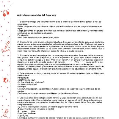 Actividades sugeridas Unidad 1 Actividades sugeridas Unidad 1