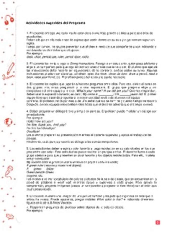 Actividades sugeridas Unidad 1 Actividades sugeridas Unidad 1