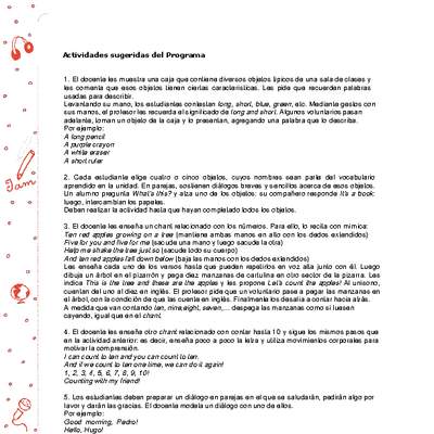 Actividades sugeridas Unidad 1 Actividades sugeridas Unidad 1