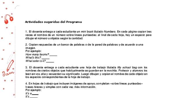Actividades sugeridas Unidad 1 Actividades sugeridas Unidad 1
