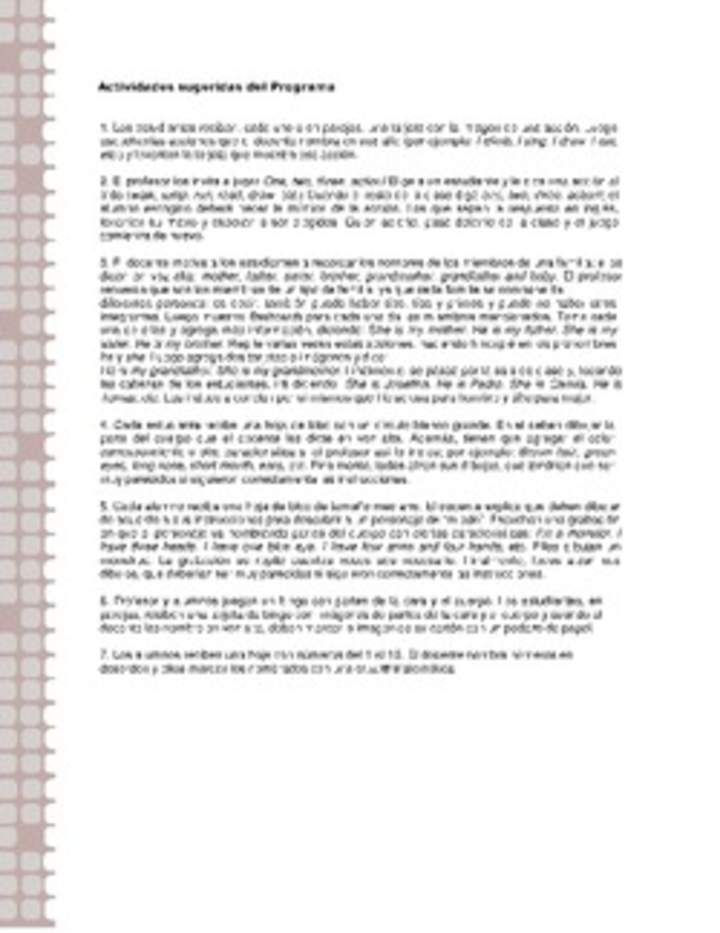 Actividades sugeridas Unidad 2 Actividades sugeridas Unidad 2