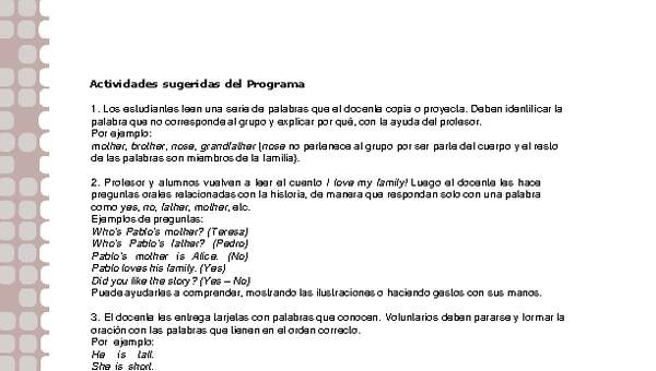 Actividades sugeridas Unidad 2 Actividades sugeridas Unidad 2