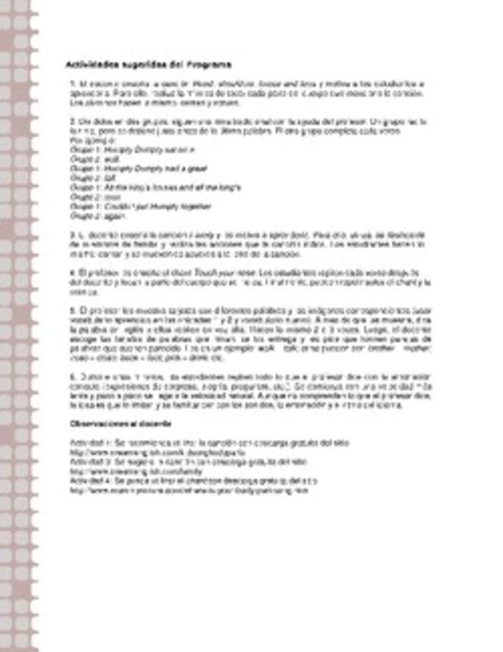 Actividades sugeridas Unidad 2 Actividades sugeridas Unidad 2