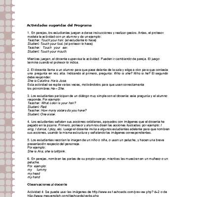 Actividades sugeridas Unidad 2 Actividades sugeridas Unidad 2