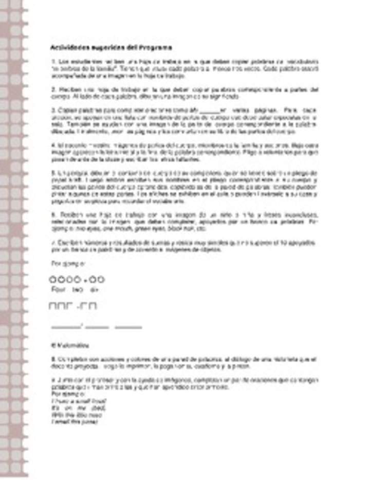 Actividades sugeridas Unidad 2 Actividades sugeridas Unidad 2