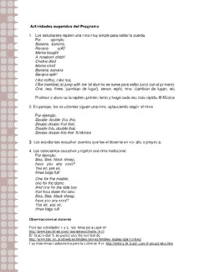 Actividades sugeridas Unidad 1 Actividades sugeridas Unidad 1