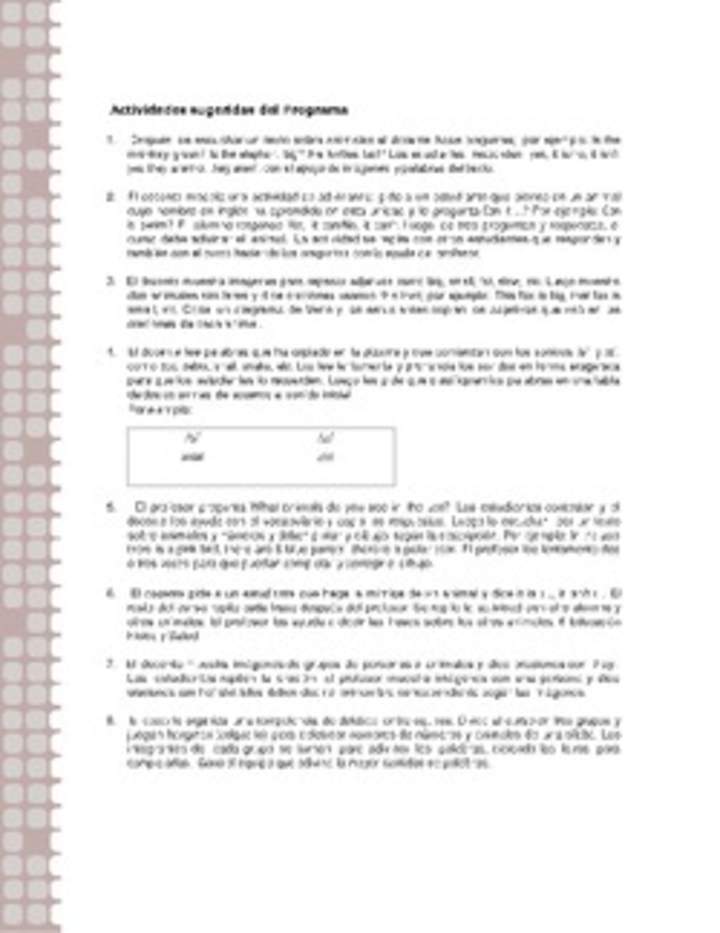 Actividades sugeridas Unidad 1 Actividades sugeridas Unidad 1