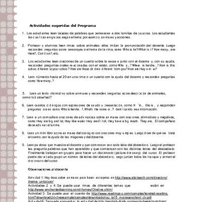 Actividades sugeridas Unidad 1 Actividades sugeridas Unidad 1