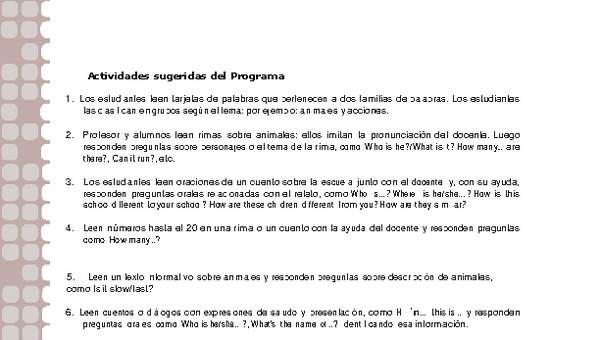 Actividades sugeridas Unidad 1 Actividades sugeridas Unidad 1