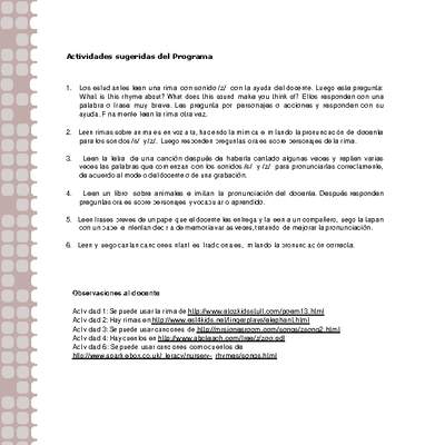 Actividades sugeridas Unidad 1 Actividades sugeridas Unidad 1