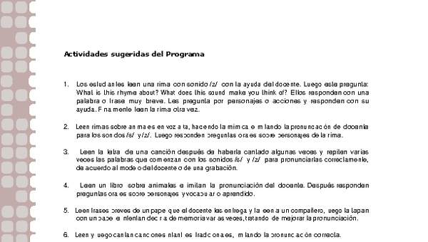 Actividades sugeridas Unidad 1 Actividades sugeridas Unidad 1