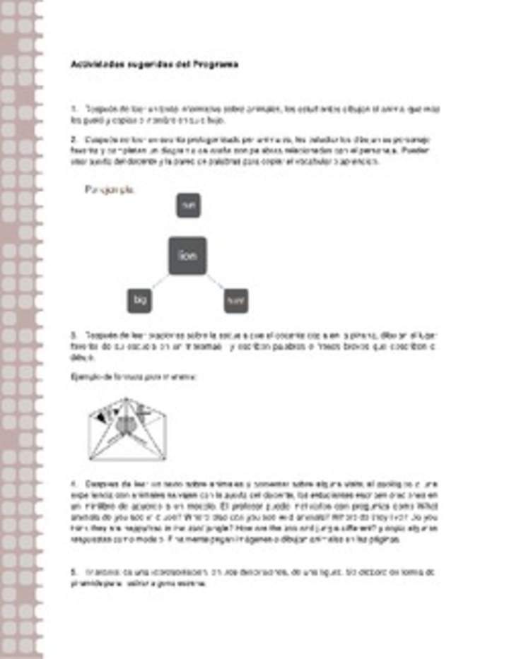 Actividades sugeridas Unidad 1 Actividades sugeridas Unidad 1
