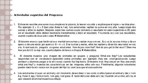 Actividades sugeridas Unidad 1 Actividades sugeridas Unidad 1
