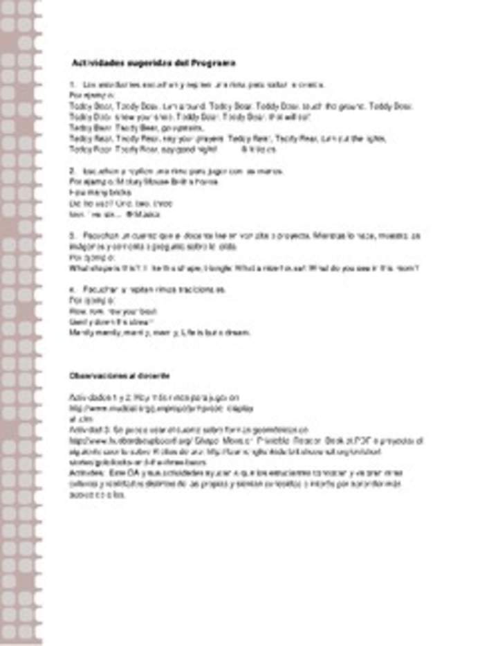 Actividades sugeridas Unidad 2 Actividades sugeridas Unidad 2