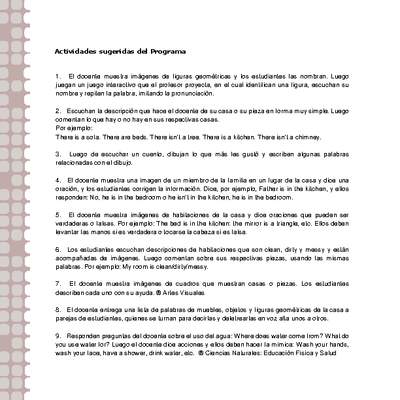 Actividades sugeridas Unidad 2 Actividades sugeridas Unidad 2