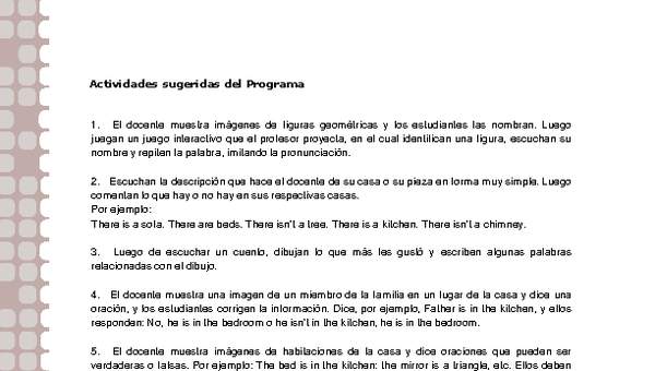 Actividades sugeridas Unidad 2