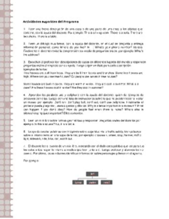 Actividades sugeridas Unidad 2 Actividades sugeridas Unidad 2