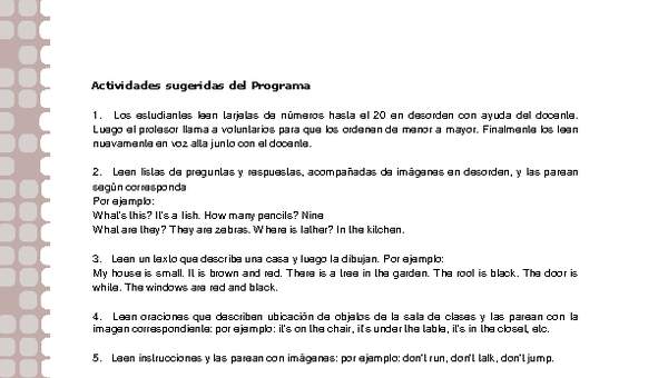 Actividades sugeridas Unidad 2 Actividades sugeridas Unidad 2