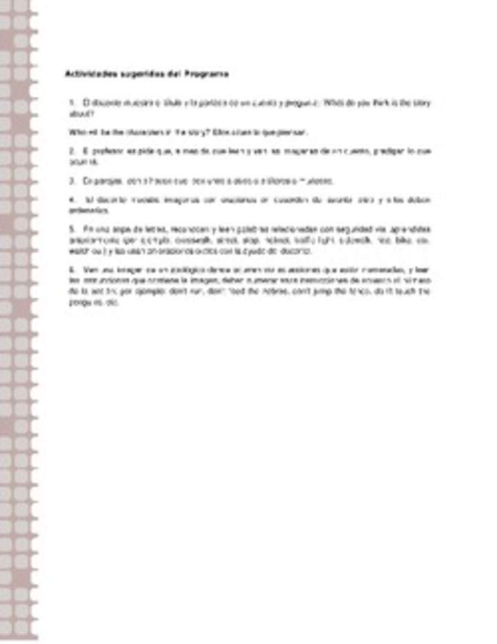 Actividades sugeridas Unidad 2 Actividades sugeridas Unidad 2